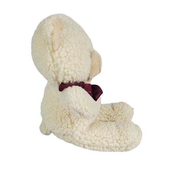 Vintage Etone Teddy Bear Plush 14" Cream Red Tongue Stuffed Animal Korea Lovey - Picture 3 of 11